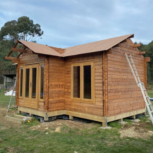 Tiny House Cabin being built on a rural property AU