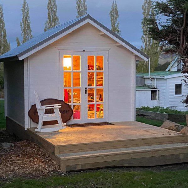 A kitset shed used as a craft space au
