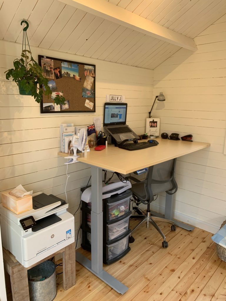 working from home in a timber shed au