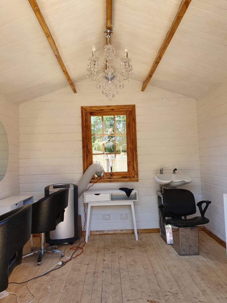 portable cabin used as a hair salon for sale