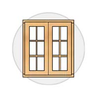 French Windows for sale with a kitset sleepout