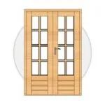 Double French Doors. Treated (W24H-T) preview image