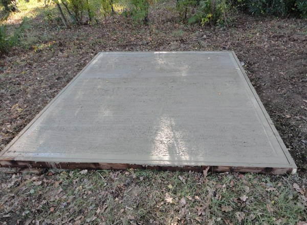 concrete shed foundation for a kitset cabin