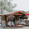 farm shop in a timber cabin with real fruit icecream for sale