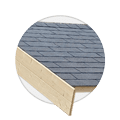 Asphalt Roof Tiles on kitset Shed