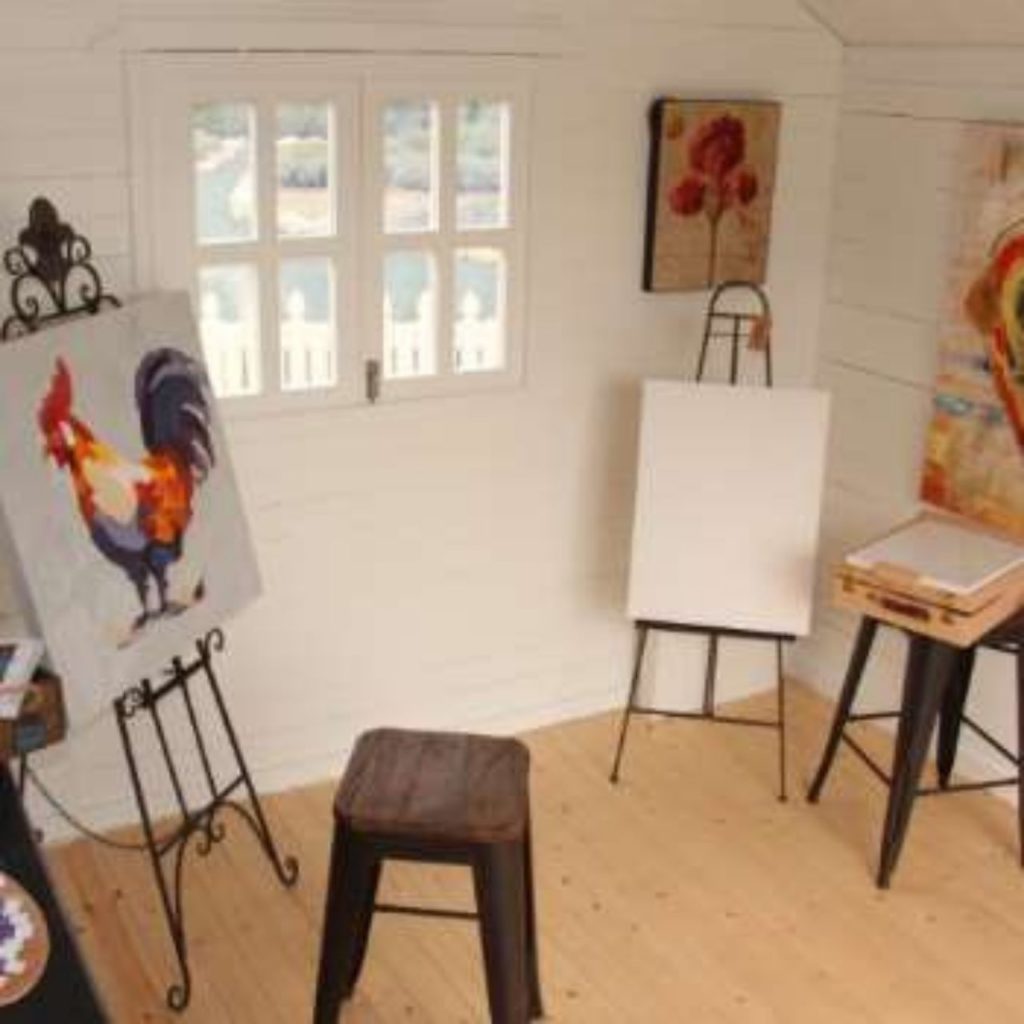 Artist Studio display in a She Shed Cabin in NZ