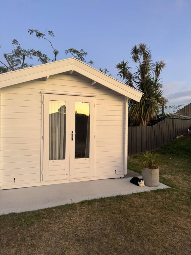 Exterior Cabana SheShed painting finished