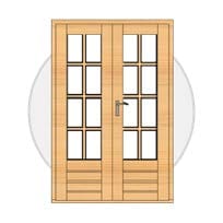 Double doors for sale on a kitset shed